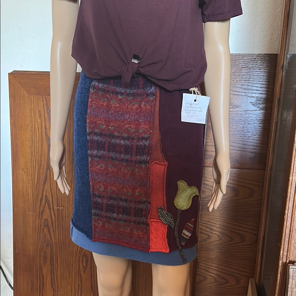 Wooly Wears Handmade Multicolor Patchwork Skirt